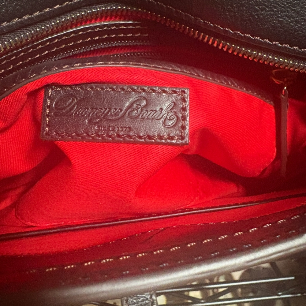 Dooney & Bourke Black Florentine Leather Satchel  Crossbody Bag NWT - Picture 14 of 16